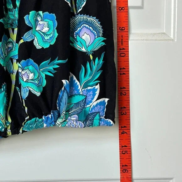 Beach House Tankini Swim Top Size 12 Adj Drawstring Hem Lined Bust Support - Picture 8 of 14